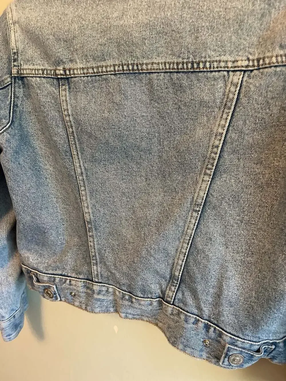 Zara Women's Sz.S Light Wash Sherpa-Lined Jean ‎ Jacket, Vintage